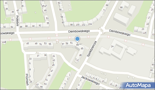 Wrocław, Dembowskiego Edwarda, 63, mapa Wrocławia