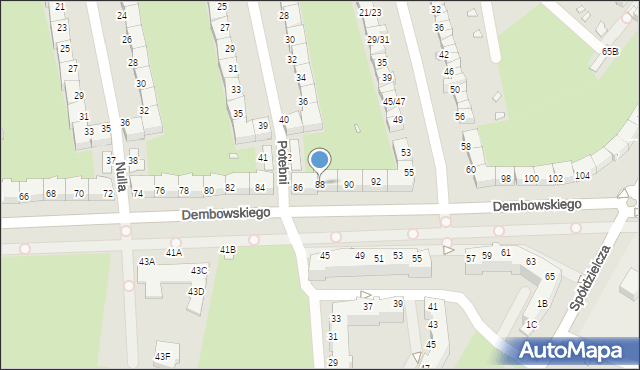 Wrocław, Dembowskiego Edwarda, 88, mapa Wrocławia