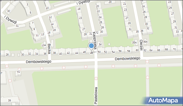 Wrocław, Dembowskiego Edwarda, 48, mapa Wrocławia