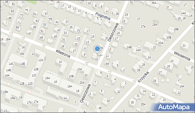 Wrocław, Deszczowa, 24, mapa Wrocławia