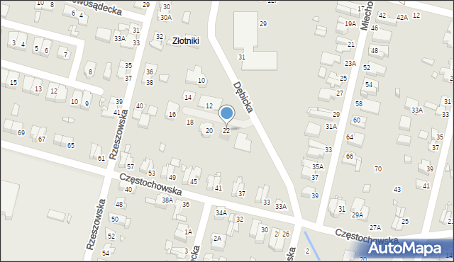 Wrocław, Dębicka, 22, mapa Wrocławia