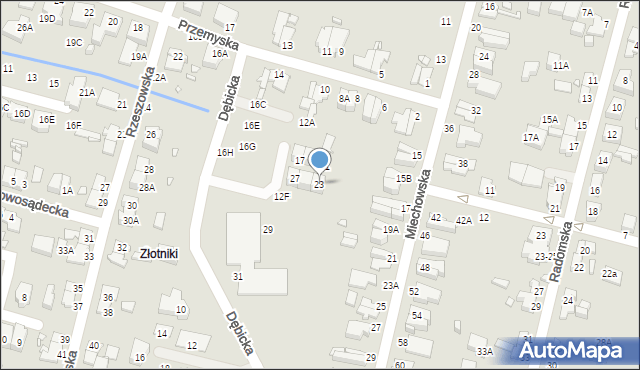 Wrocław, Dębicka, 23, mapa Wrocławia