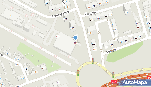 Zabrze, de Gaulle'a Charlesa, gen., 111, mapa Zabrza