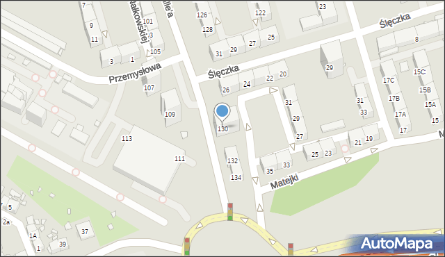 Zabrze, de Gaulle'a Charlesa, gen., 130, mapa Zabrza