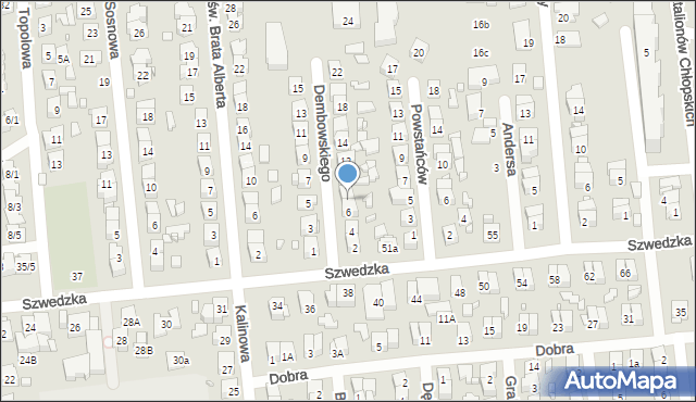 Zamość, Dembowskiego Edwarda, 8, mapa Zamościa