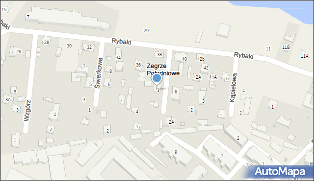 Zegrze Południowe, Dębowa, 5, mapa Zegrze Południowe