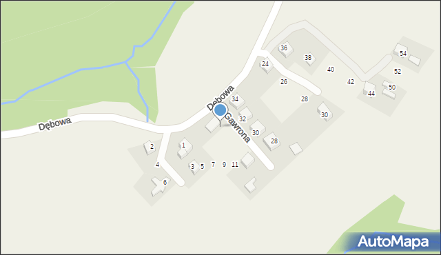 Żeleźnikowa Wielka, Dębowa, 22, mapa Żeleźnikowa Wielka