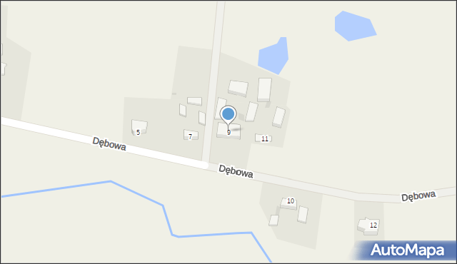 Zelgniewo, Dębowa, 9, mapa Zelgniewo