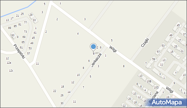 Zgorzała, Derkacza, 4, mapa Zgorzała