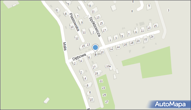 Ziębice, Dębowa, 8, mapa Ziębice