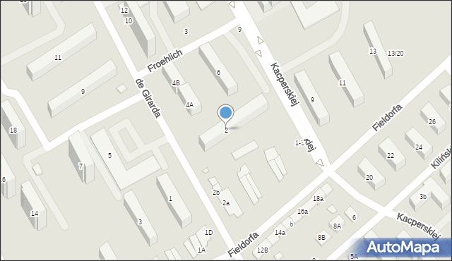 Żyrardów, de Girarda Filipa, 2, mapa Żyrardów