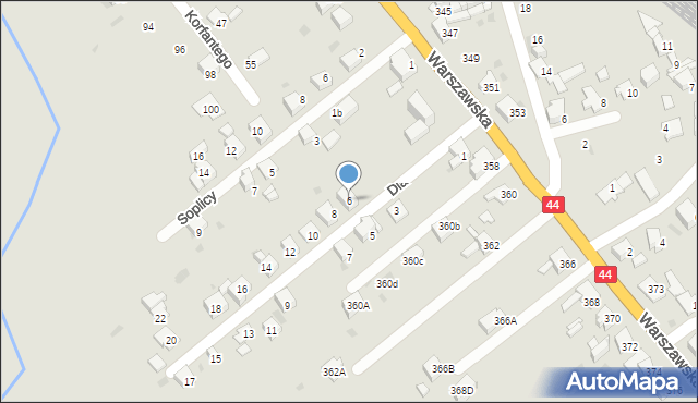 Bieruń, Diamentowa, 6, mapa Bieruń