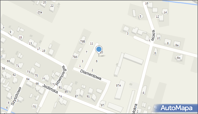 Bojszowy, Diamentowa, 8, mapa Bojszowy