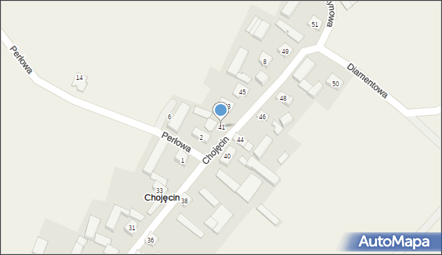 Chojęcin, Diamentowa, 41, mapa Chojęcin