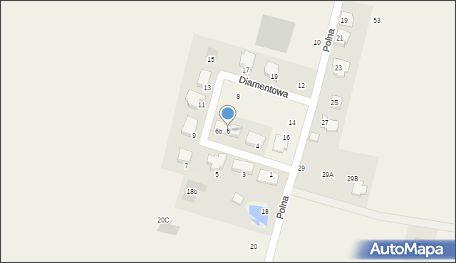 Czosnów, Diamentowa, 6, mapa Czosnów