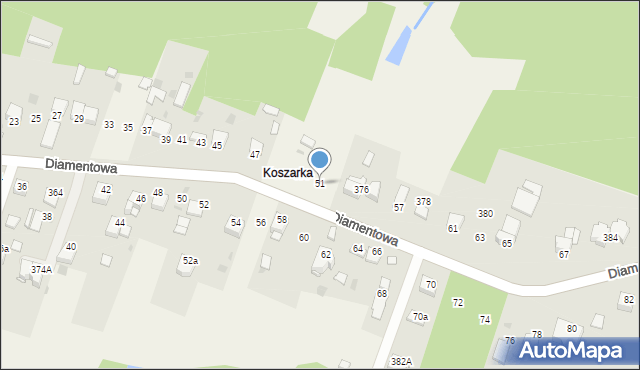 Dąbrowa, Diamentowa, 51, mapa Dąbrowa
