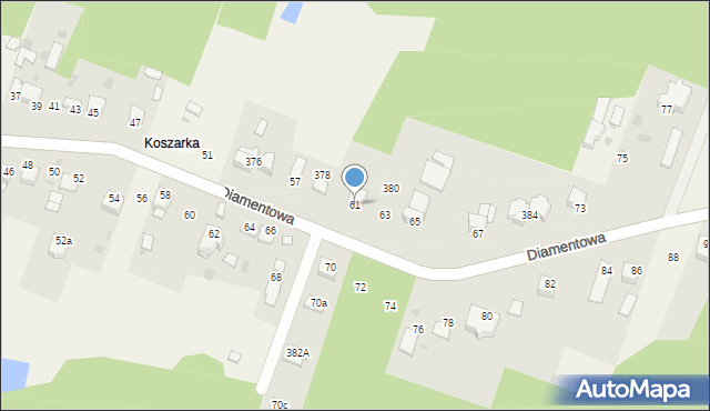 Dąbrowa, Diamentowa, 61, mapa Dąbrowa
