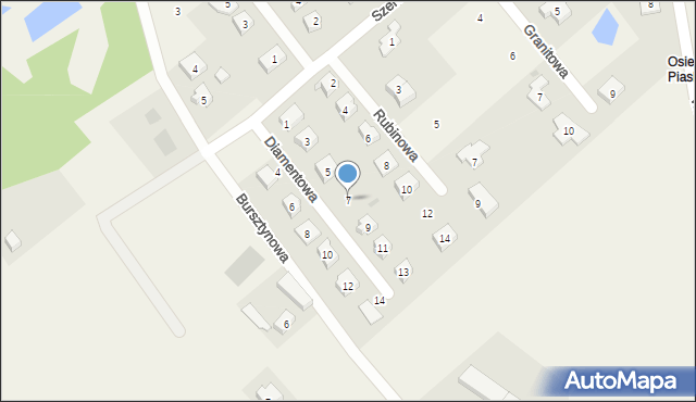 Dąbrówka, Diamentowa, 7, mapa Dąbrówka
