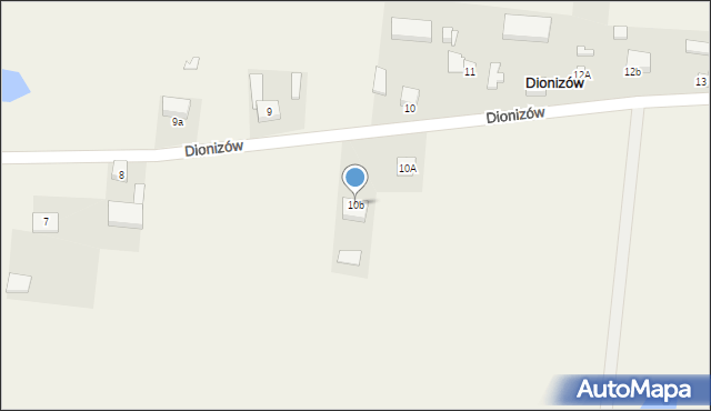 Dionizów, Dionizów, 10b, mapa Dionizów