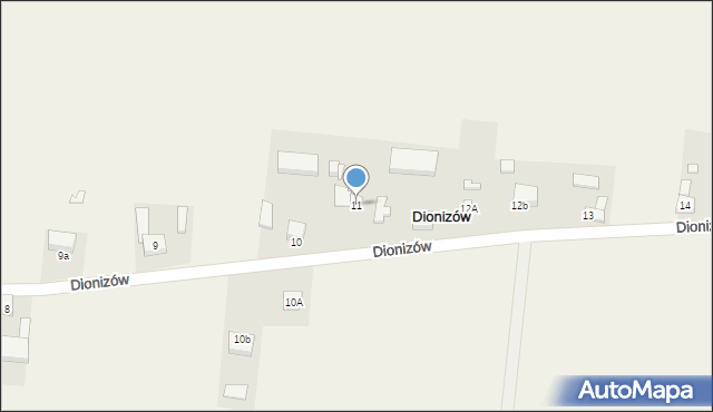 Dionizów, Dionizów, 11, mapa Dionizów