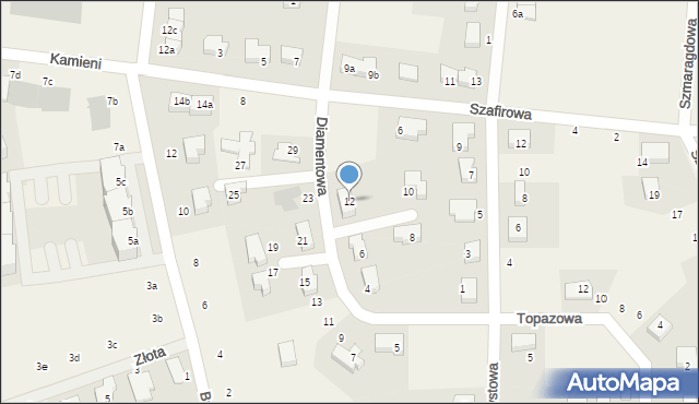 Dobrzykowice, Diamentowa, 12, mapa Dobrzykowice