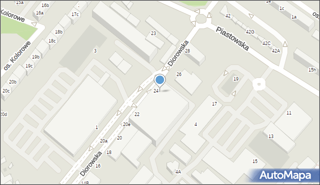 Dzierżoniów, Diorowska, 224, mapa Dzierżoniów