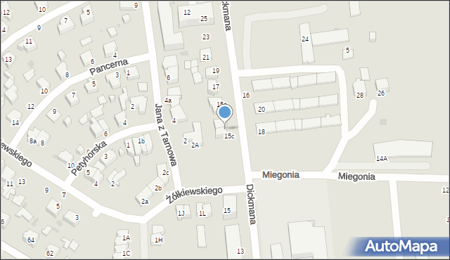 Gdynia, Dickmana Arenda, 15d, mapa Gdyni