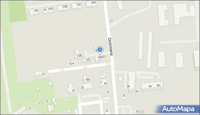 Gdynia, Dickmana Arenda, 43A, mapa Gdyni