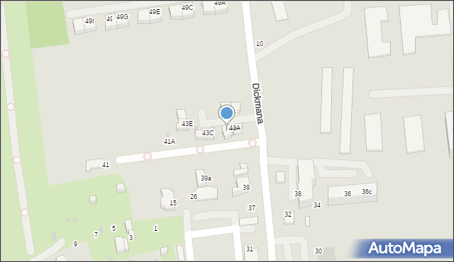 Gdynia, Dickmana Arenda, 43B, mapa Gdyni