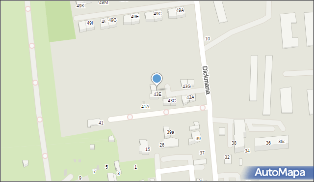 Gdynia, Dickmana Arenda, 43F, mapa Gdyni