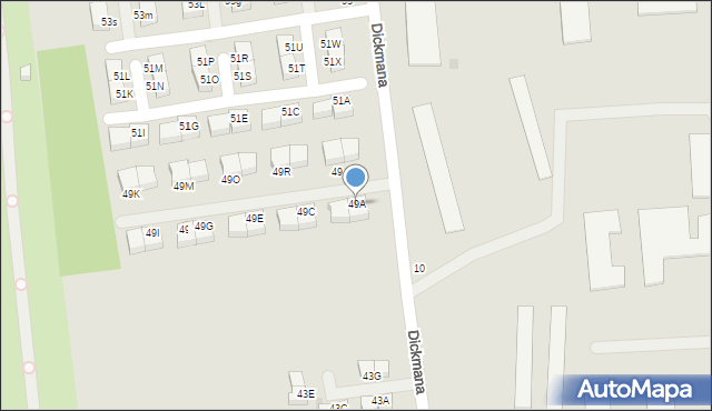 Gdynia, Dickmana Arenda, 49A, mapa Gdyni