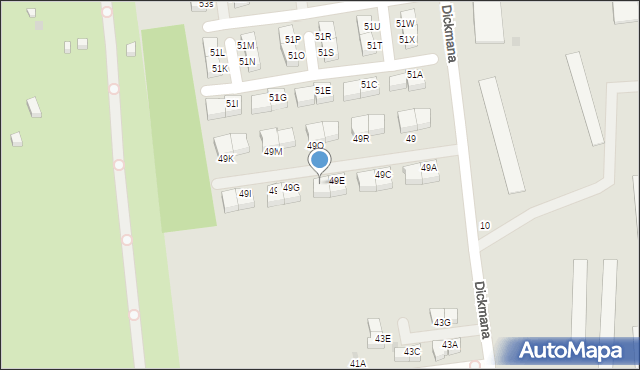 Gdynia, Dickmana Arenda, 49F, mapa Gdyni