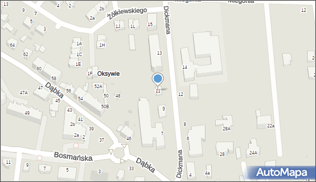 Gdynia, Dickmana Arenda, 11, mapa Gdyni