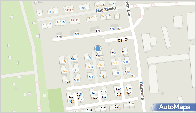 Gdynia, Dickmana Arenda, 53i, mapa Gdyni