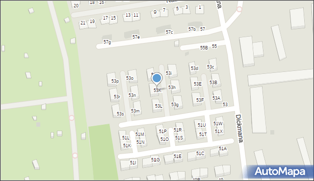 Gdynia, Dickmana Arenda, 53K, mapa Gdyni