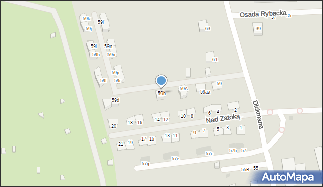 Gdynia, Dickmana Arenda, 59b, mapa Gdyni