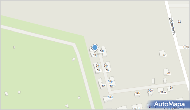 Gdynia, Dickmana Arenda, 59j, mapa Gdyni