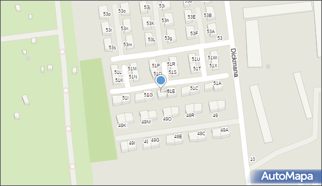 Gdynia, Dickmana Arenda, 51F, mapa Gdyni