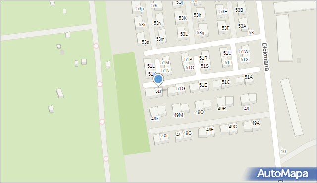 Gdynia, Dickmana Arenda, 51I, mapa Gdyni