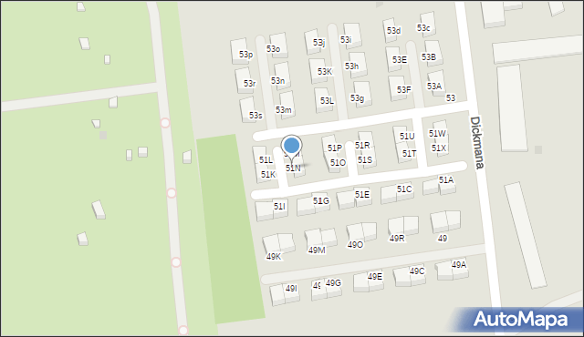 Gdynia, Dickmana Arenda, 51N, mapa Gdyni