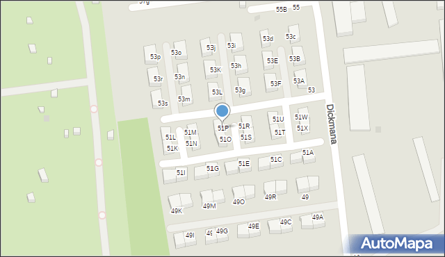 Gdynia, Dickmana Arenda, 51P, mapa Gdyni