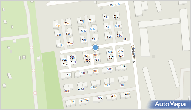 Gdynia, Dickmana Arenda, 51R, mapa Gdyni