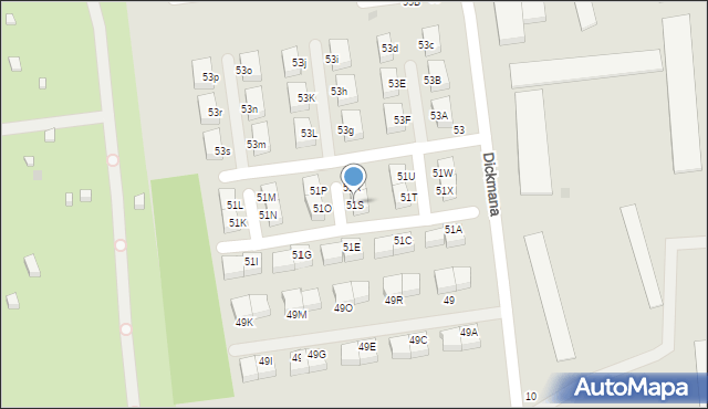 Gdynia, Dickmana Arenda, 51S, mapa Gdyni