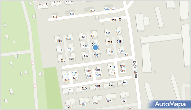 Gdynia, Dickmana Arenda, 53g, mapa Gdyni