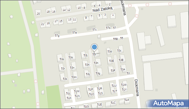 Gdynia, Dickmana Arenda, 53i, mapa Gdyni