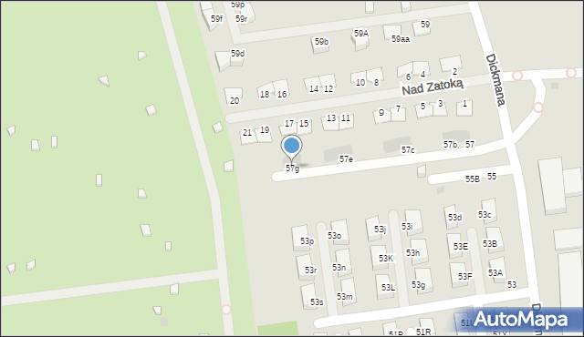 Gdynia, Dickmana Arenda, 57g, mapa Gdyni