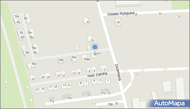 Gdynia, Dickmana Arenda, 59, mapa Gdyni