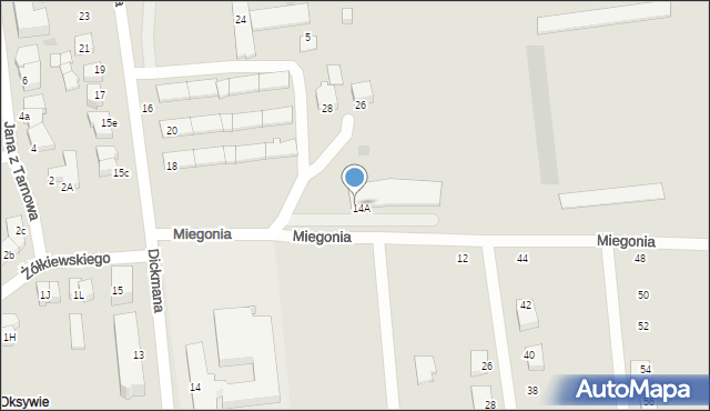 Gdynia, Dickmana Arenda, 14a, mapa Gdyni