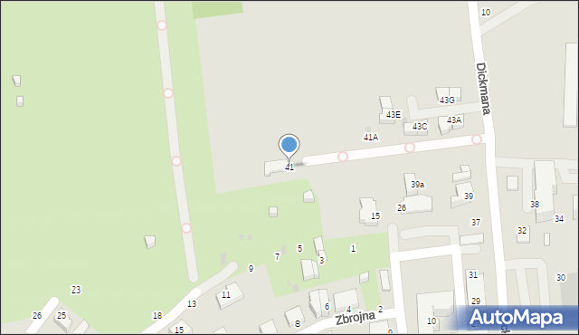 Gdynia, Dickmana Arenda, 41, mapa Gdyni