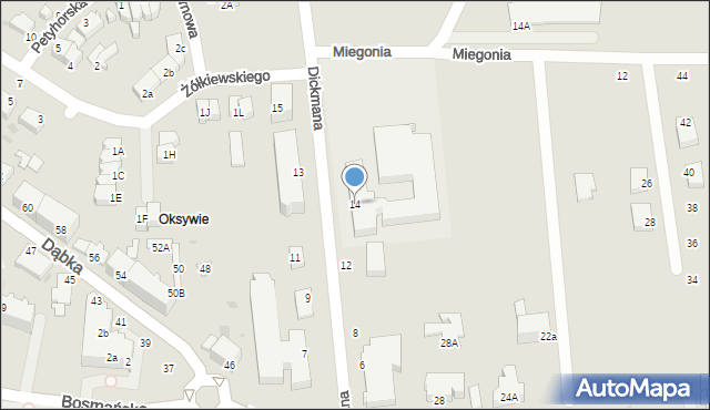 Gdynia, Dickmana Arenda, 14, mapa Gdyni